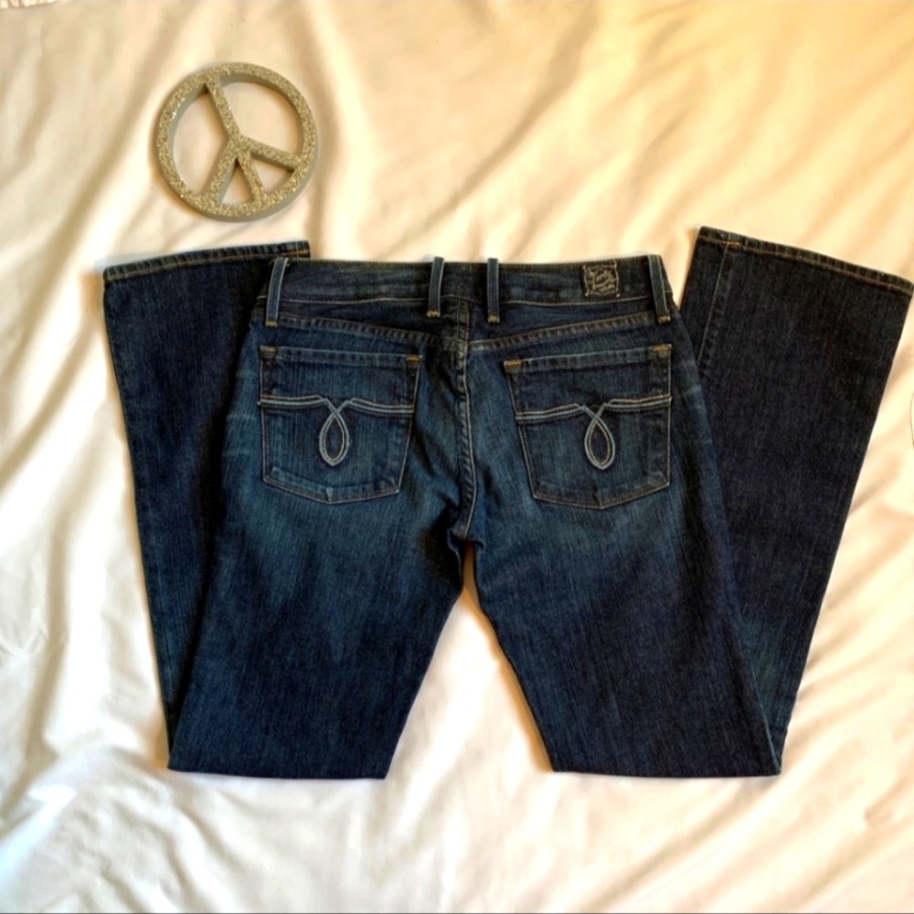 Lucky Brand Dark Wash Denim Blue Jeans Lola Boot